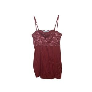 Maurices Lace Spaghetti Strap Tank Top Small